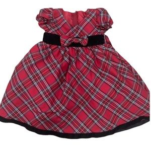 Swea Pea & Lilli Christmas Plaid Layered Girls Toddlers Dress Size 2T